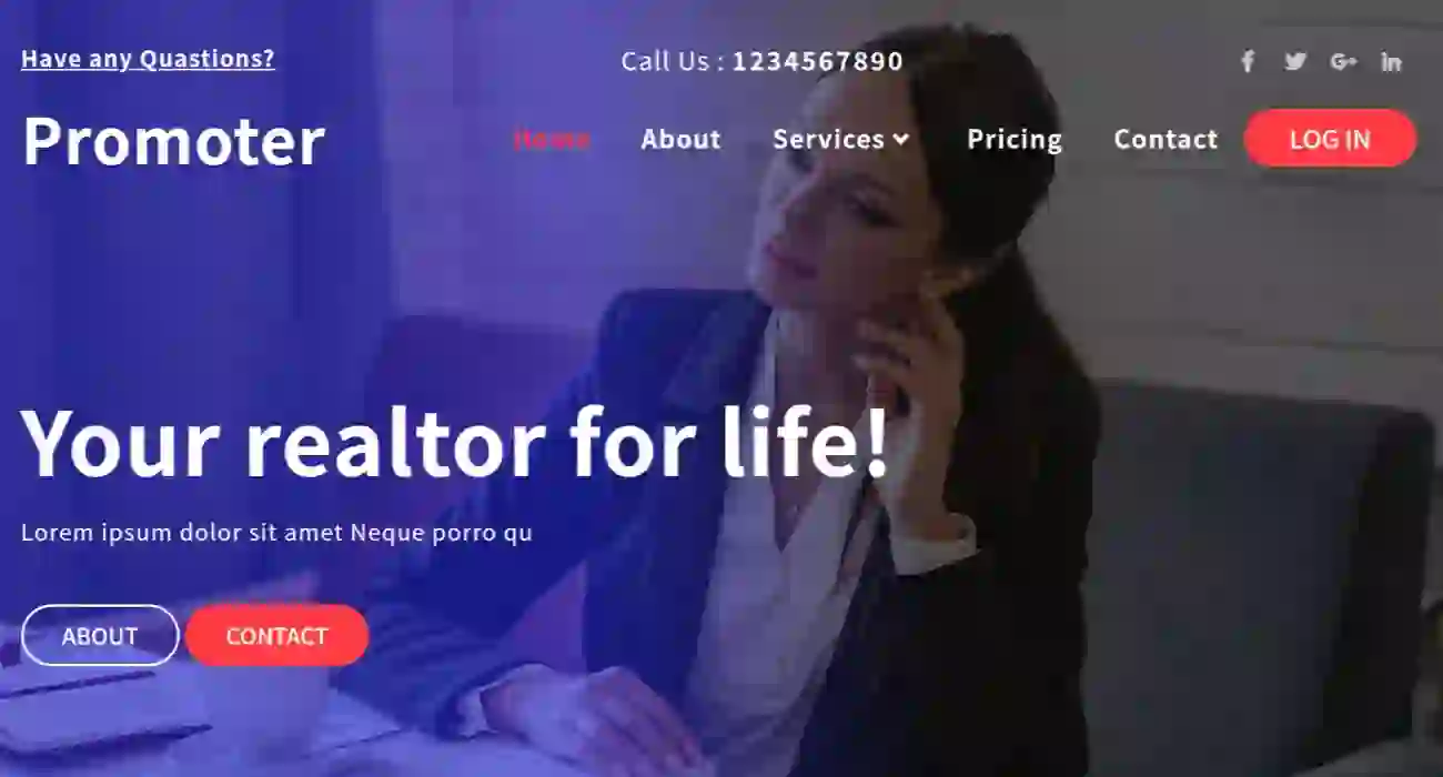 房屋建筑设计响应式模板